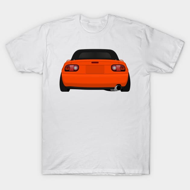 Miata rear Orange T-Shirt by VENZ0LIC